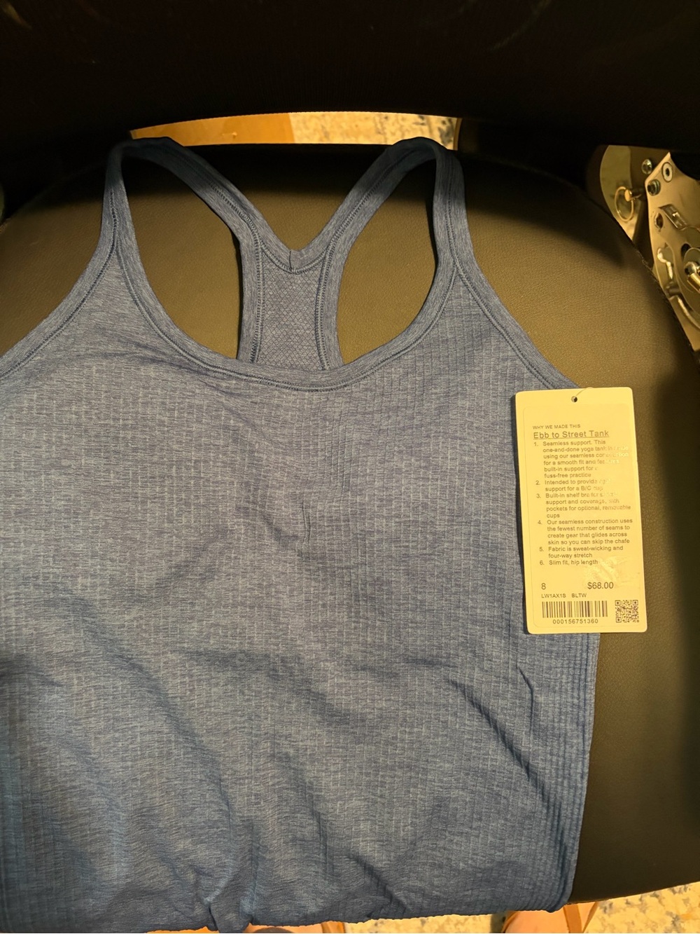 lululemon athletica Heathered Blue Racerback Tank